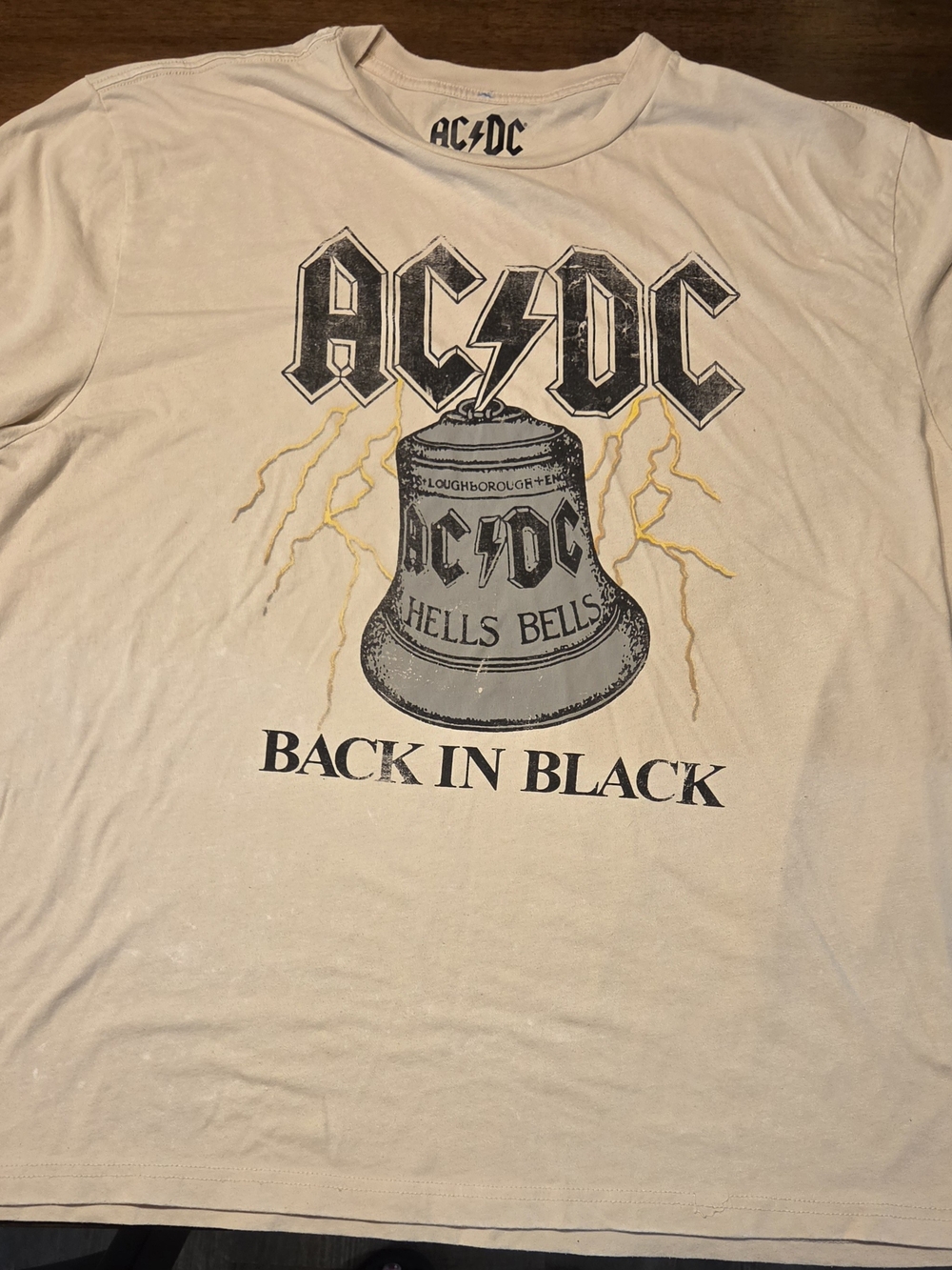 Liquid Blue Cream AC/DC 'Back In Black' Bell Graphic Tee